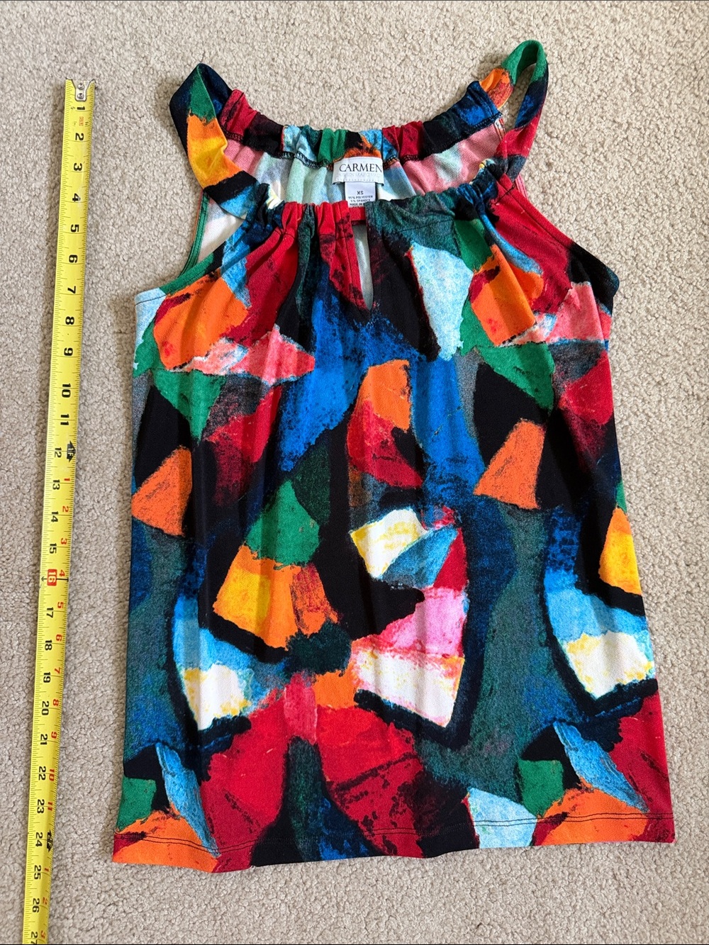 Kids Multicolor Abstract Print Tank Top